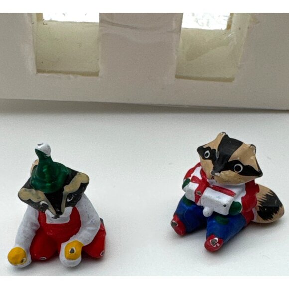 Hide A Way Hollow Animal Pewter Figures Dept 56 Christmas Village 4 Figures - Picture 4 of 4